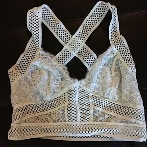 Free People white lace bralette